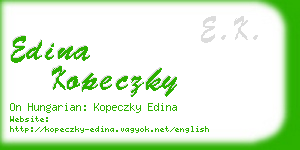 edina kopeczky business card